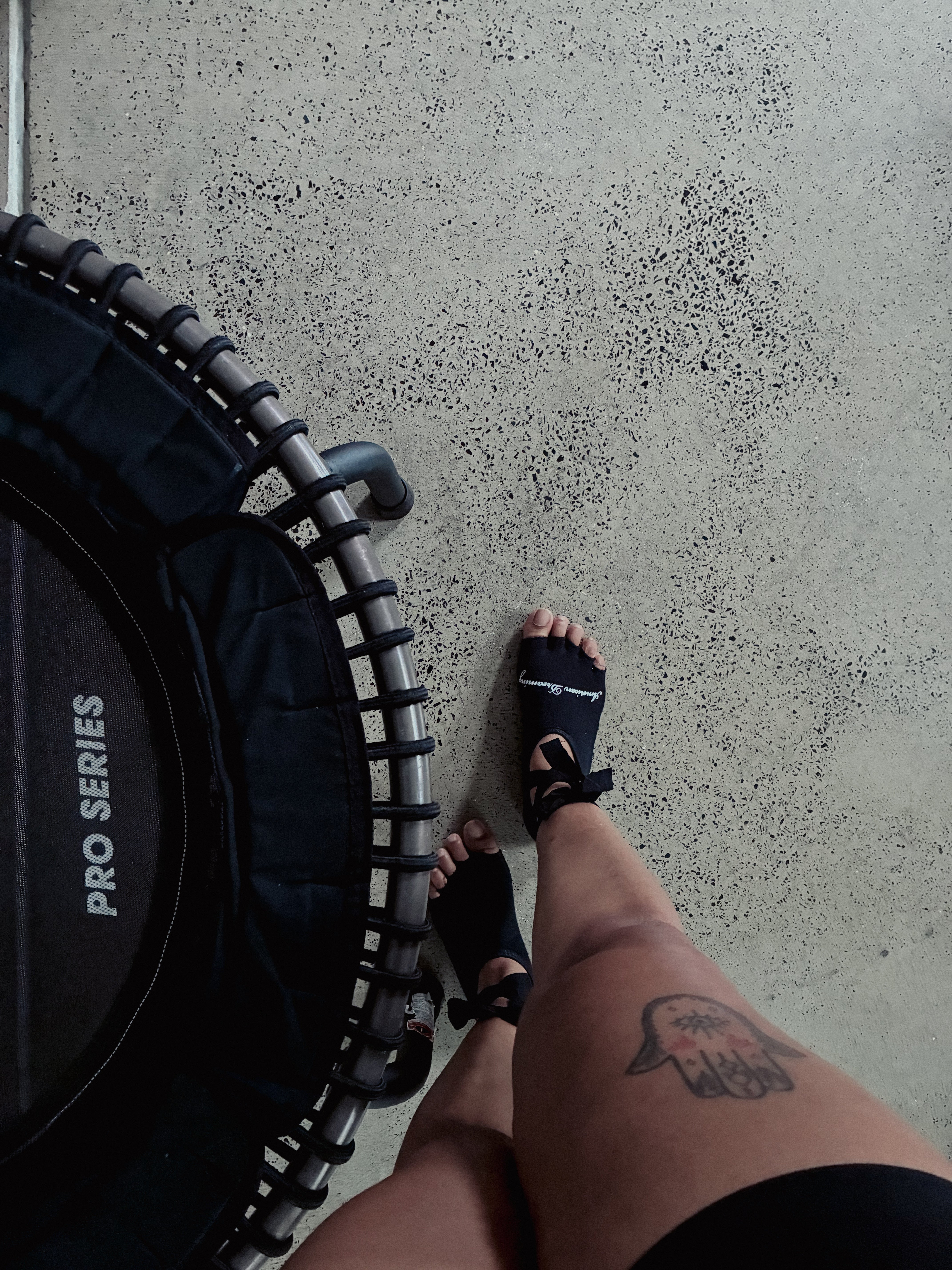 Lace Up Yoga Socks - Black/White
