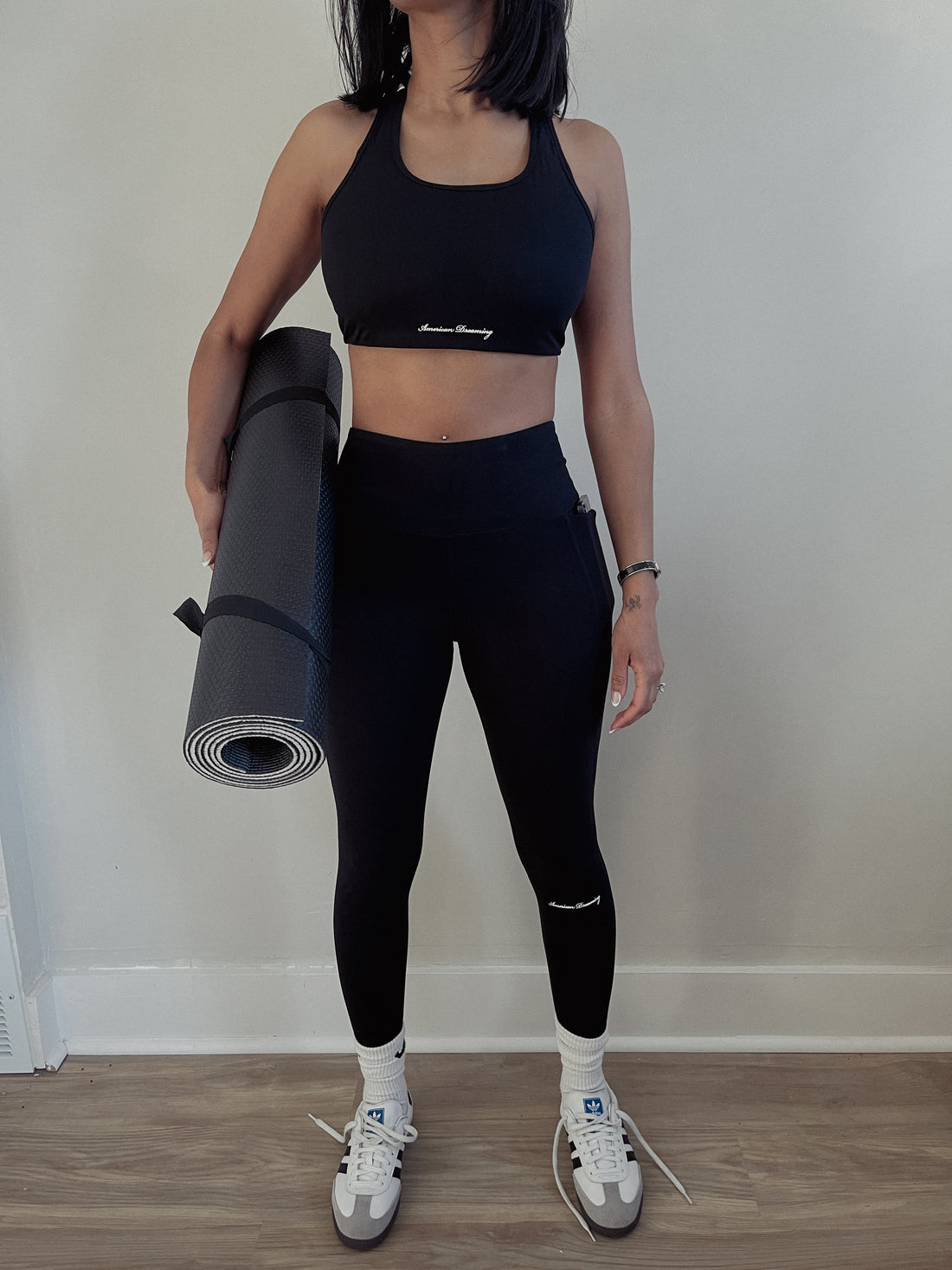 Active Leggings - Black/White